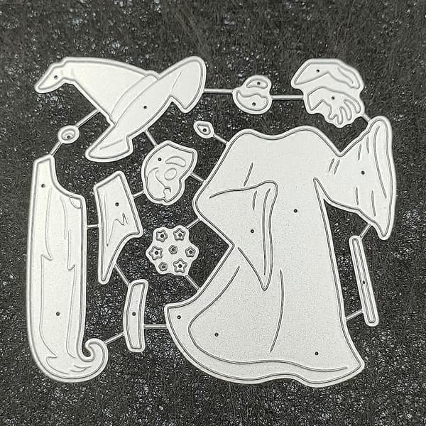 Halloween Mage Dies Embossing Border Metal Cutting for DIY Decoration_tfrf