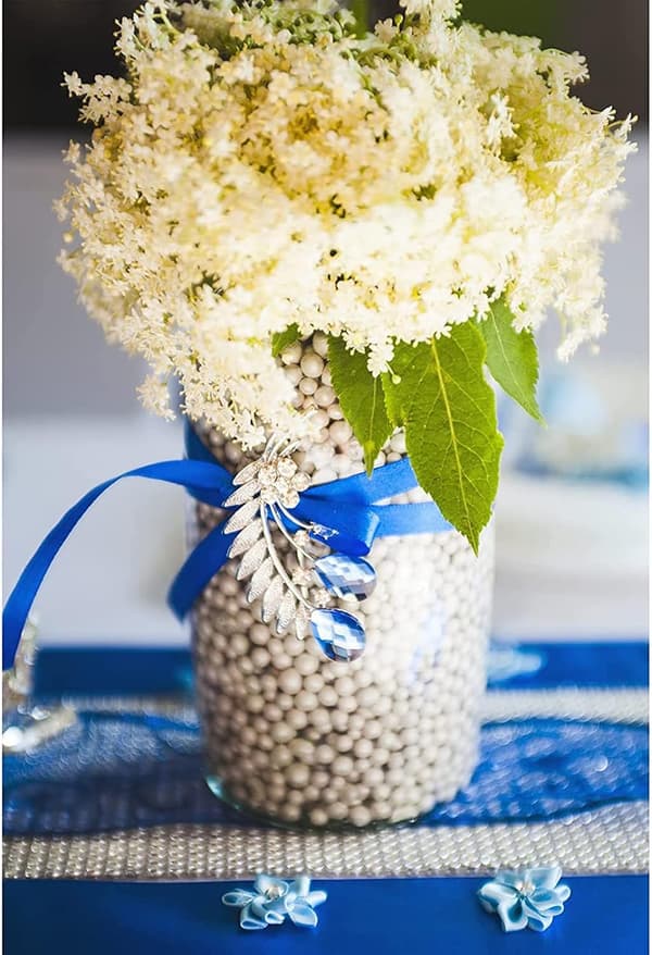 2 rullar 92 M satinband bredd 2 cm - Dekoration för blommor, presenter, bröllop, fester. (Bredd 2 cm, Safir)