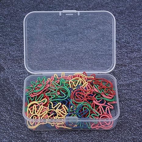 120 stk. håndformede metalclips søde dokumenter 5 farver Marki