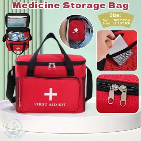 Portable First Aid Bag Home Storage Emergency Kit EVA Bag Grey M Gray M