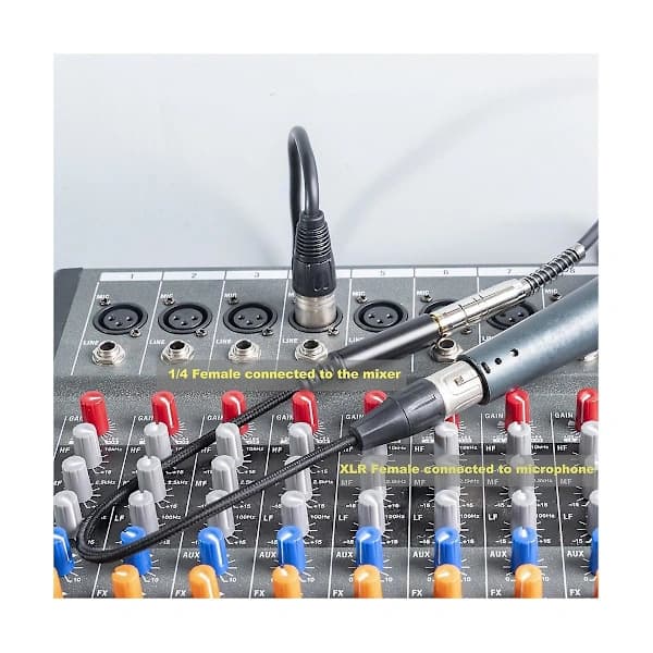 XLR - 1/4-kaapeli, Balansoitu XLR Naaras - 1/4 tuuman naaras stereoadapteri, 3-nastainen naaras XLR - 1/