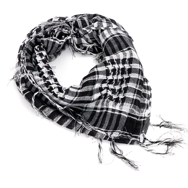 Mub-Palestinian Scarf Tactical Headscarf with Tassels black