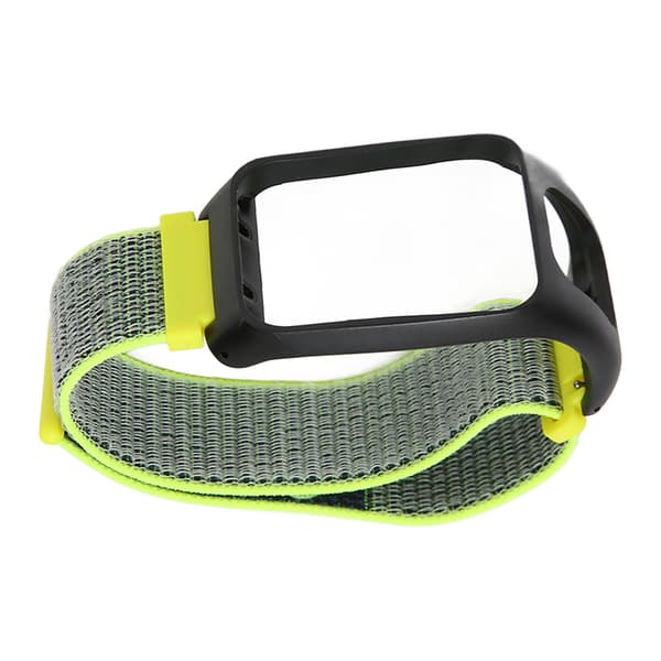 2 i 1 elastisk flettet nylon sportsrem erstatningsrem til TOMTOM Runner3 Glitter Gul
