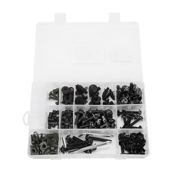 Universal Motorcycle Fairing Windshield Bolt Kit Screws Fasteners Aluminum for Repair Black