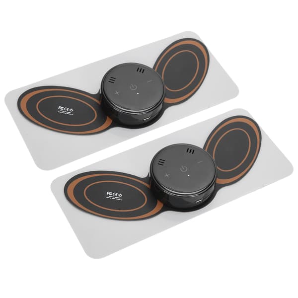 Mini Neck Massager Electric Battery Fatigue Relief Pulse Cervical Massage Sticker Pad Black