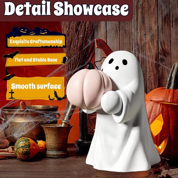 Halloween-dekorasjon, Spøkelse Resin Gresskarfigur