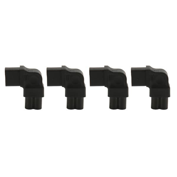 IEC320 C6 til C13 Strømadapter 90 Grader 2.5A‑10A 250V Strømstikadapter til UPS Computerstik 4 stk.