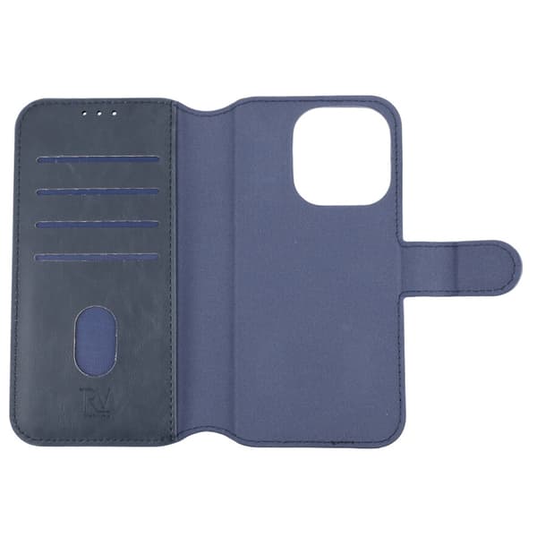 iPhone 15 Pro Pung Etui Magnet Rvelon - Blå Marineblå blå Marinblå blue