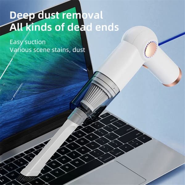 Mini Portable Folding Vacuum Cleaner, USB Rechargeable, Cordless, High Suction Power, for Home and Car