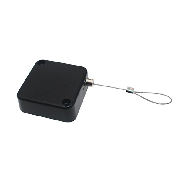 Tyverisikring Pull Box Svart - 2m Kabel med Lås & Rundt Deksel