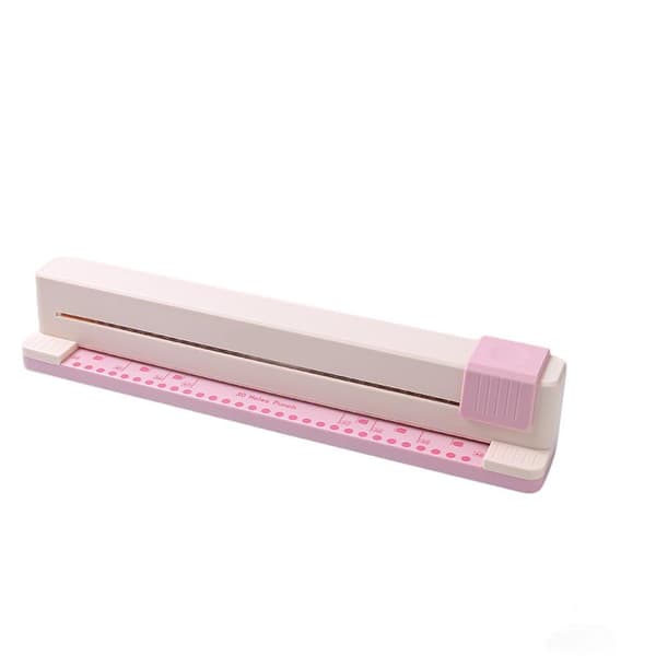 Hole Puncher 30 Holes Document Collar Hole Puncher Manual DIY Pink