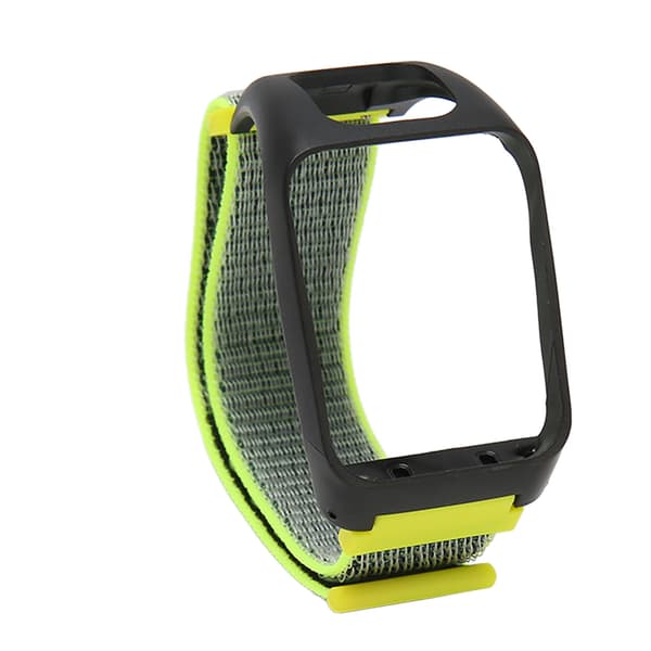 2 i 1 elastisk flettet nylon sportsrem erstatningsrem til TOMTOM Runner3 Glitter Gul