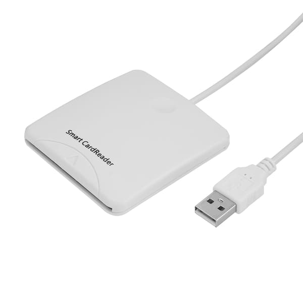 White Portable USB Full Speed Smart Chip Reader IC Mobile Bank Credit Card Reader