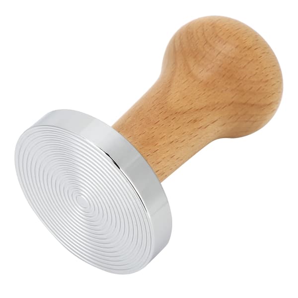 58mm Tre Kaffe Tamper Press Hammer Gjenget Base Kaffepulver Tilbehør