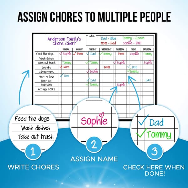 Magnetic Whiteboard Reward Chart - Shopping List and