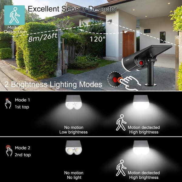 Linkind Solar Garden Light with Motion Sensor, Outdoor Solar Light