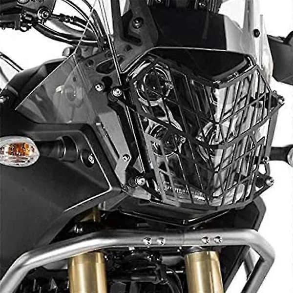 Motorcycle Headlight Protector Aluminum Quick Release Guard Grille for Tenere 700 Off-Road Black