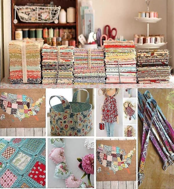 50 stykker bomuldsstof stofpakke patchworkstoffer 100%