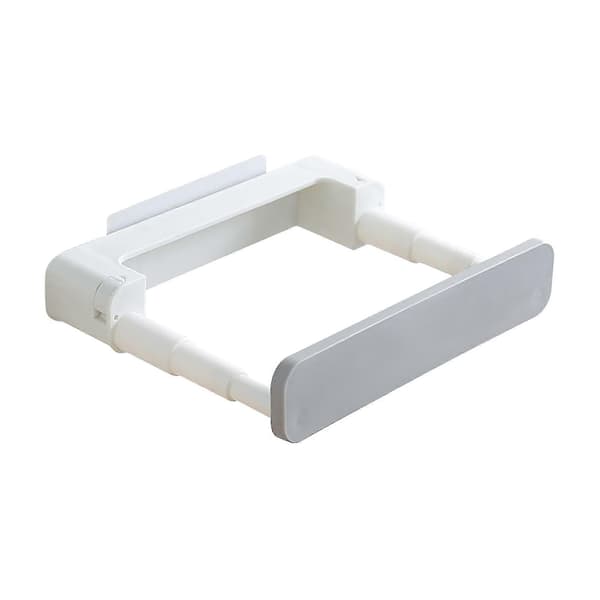 Retractable 2-in-1 Pot Lid Holder Punch-free Wall-mounted Storage Rack Holder