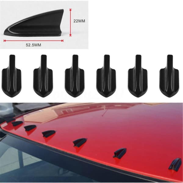 24 stk Svart Takhaifinne Spoiler Vinge Kit Vortex Generator i Bil-stil