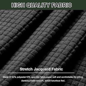 Brun - 1 stk. elastisk barstolstrekk, spandex jacquard stoff