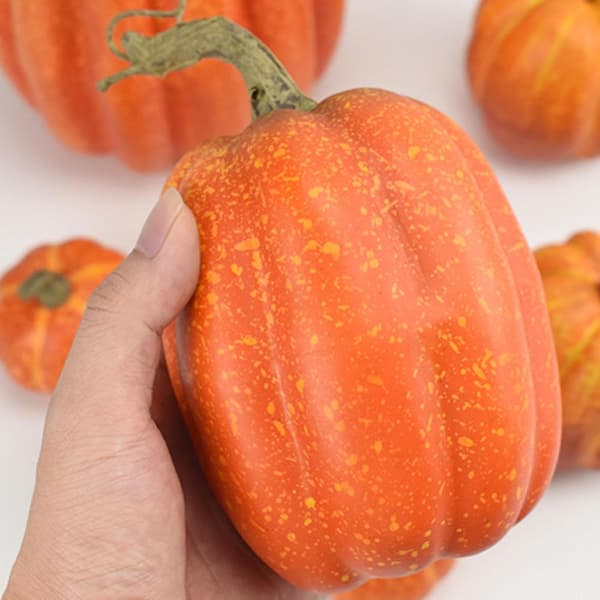 Thanksgiving kunstige gresskar 8-pakning DIY Landsted-gresskar -
