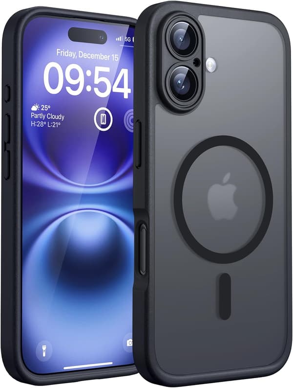 iPhone 16 Case for MagSafe, Full Camera Protection, Shockproof Anti-Fingerprint Anti-Slip Case for iPhone 16