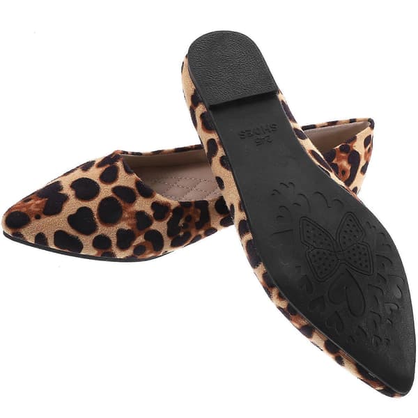 Mote Leopard Sko Flate Spisse Sko Fritid for Kvinner Damer (Khaki Leopard, Størrelse 39)