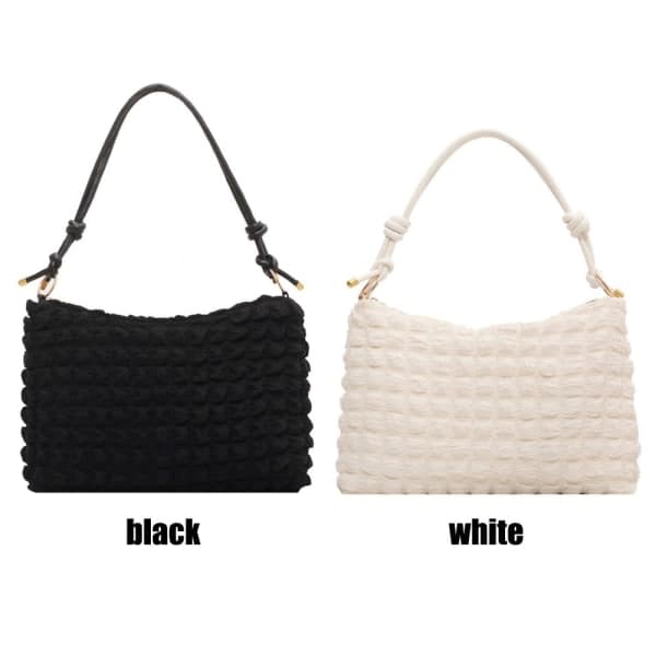 Trendy skuldervesker med stor kapasitet for damer, hvit white