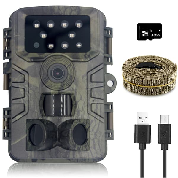 Trail Camera, Hunting Camera with Wide-Angle Motion Sensor, Latest Sensor, Fast Trigger Time, Wildlife Camera without Light and Waterproof for Wild Animals-XF18-
