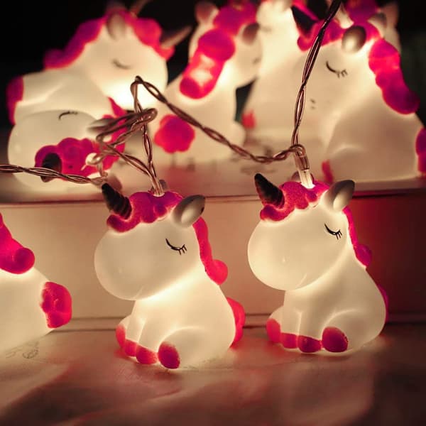 10 LED-yksisarvisvalosarja jouluvalaistukseen, seinälle, ikkunaan, puuhun