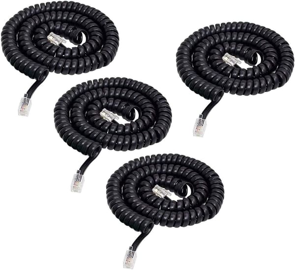 Telefonkabel 4-pak 3M Modulær Spiralslange