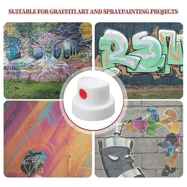 Spraymalinghætter til dåser - Spraydyse - Spraymaling - Graffiti-dysespidser - Spraymalingdyser [DB] Rød Red