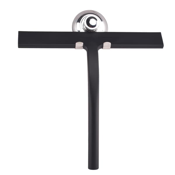Dusjskrape med sugekoppholder - 23 cm svart - vindusrute