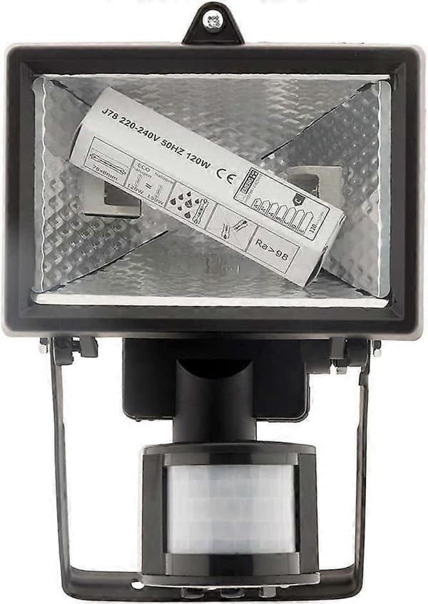 Halogen flomlys Svart med sensor - IP44 CE