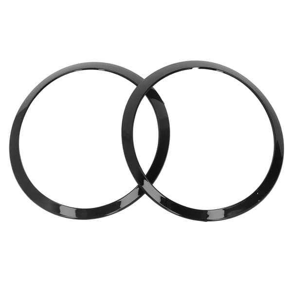 Pair Headlight Ring Gloss Black Left Right 51137149905 Replacement for Cooper Clubman R55 2008‑2015