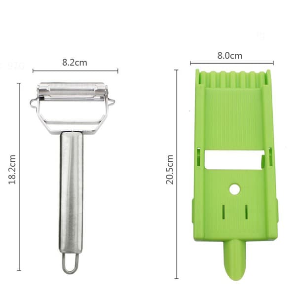 2-in-1 Vegetable Slicer with Handle Easy Manual Cutting Tool for Melons Radish 1pc 1pc
