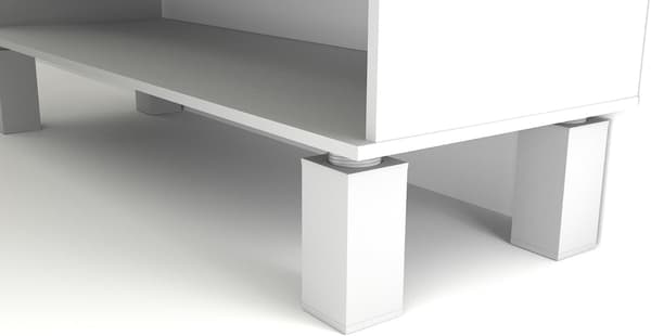 Møbelben - Justerbart ben Sofaben - Justerbart ben til møbler - Sæt med 4 - Vinklet 40x40mm - Metaludskiftningsdele - Passende tilbehør