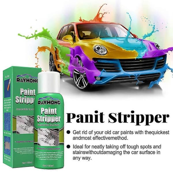 100ML Bilmalingfjerner Metaloverflade Malingstripper Højeffektiv Bilnav Ridsefri Rengøring Malingfjerner Stripping