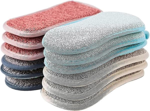 Dishcloths Kitchen Sponges, 12 Large Heavy Duty Reusable Double-Sided db