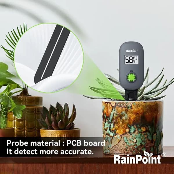RAINPOINT Digital Jordfugtighedsmåler, Plantejordsensor, Jordfugtighedstemperatur