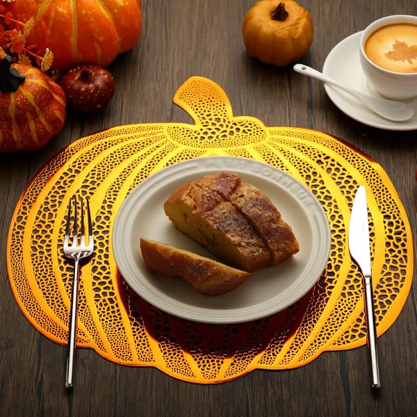 Halloween Thanksgiving Gresskar Bordbrikker 36 cm Sett med 6