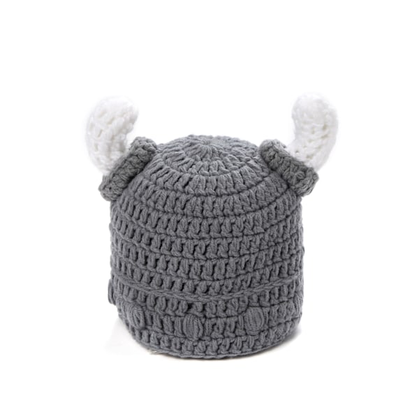 Baby Hæklet Hat til Spædbørn, Blød Børnehat (Børnetyrehorn)