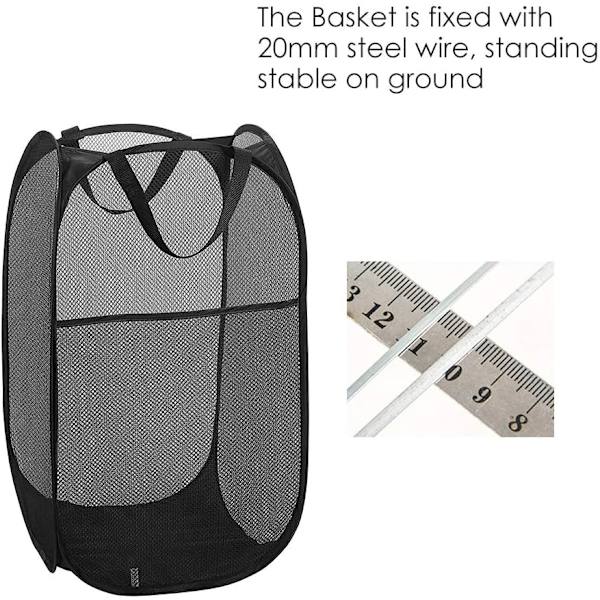 Laundry Hamper [Set of 2] Foldable Pop Up Mesh Laundry Hampers