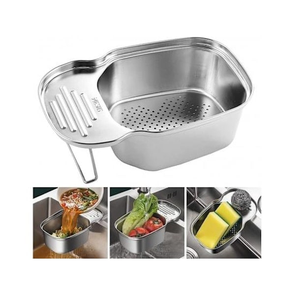 Multifunctional Corner Sink Strainer, Food Catcher, Waste