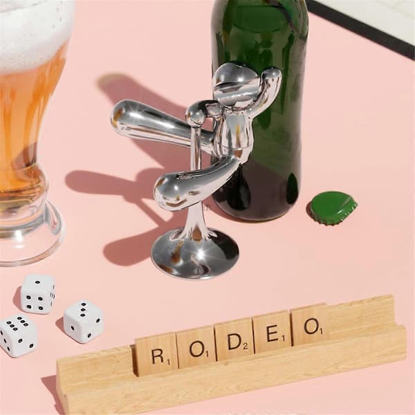 Rodeo Buddy Flaskeåbner med Stativ, Ølflaskeåbner