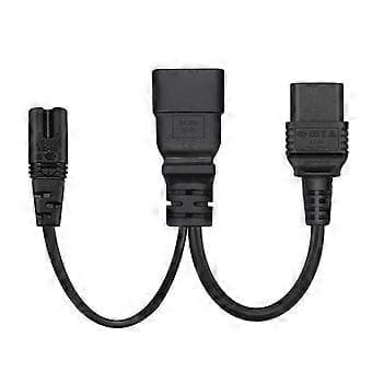 IEC320 C20 til C7+C19 Y-Type Splitter Strømkabel, IEC 320 C20 Hann til C7+C19 Hunn Strømadapterkabel