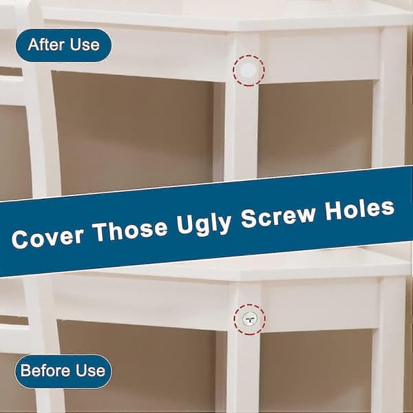 Screw Hole Stickers PVC Self-Adhesive Protection, 21mm Decorative Stickers Screw Covers