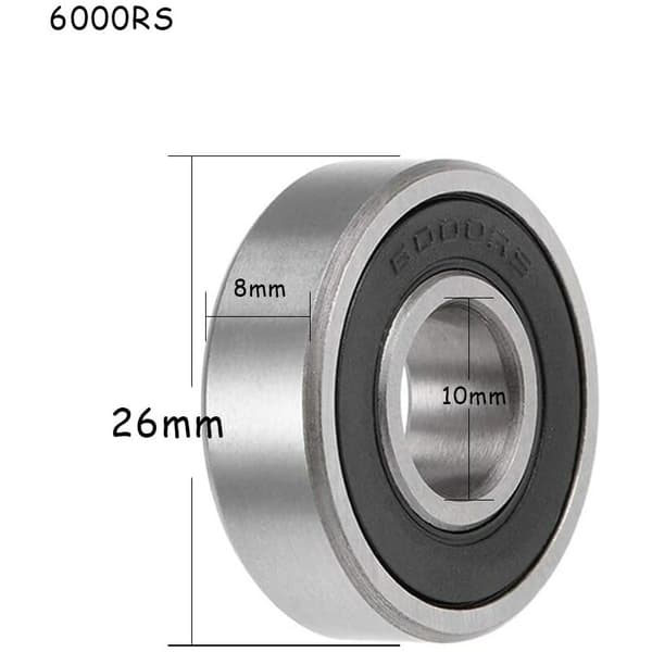 6000-2RS Kumitiivistetyt kuulalaakerit 10x26x8mm, 10 kpl:n pakkaus