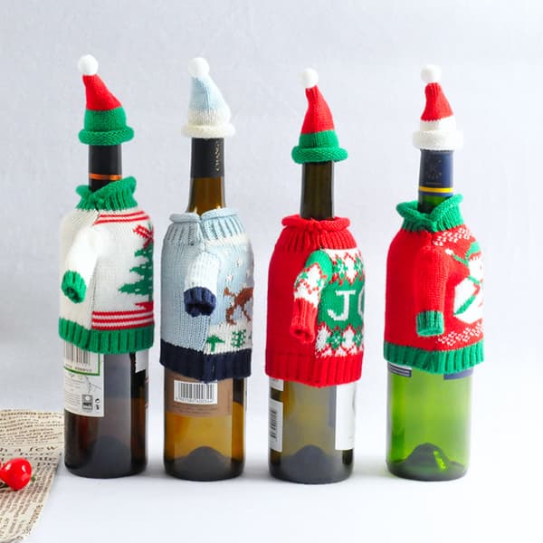4-pack Christmas Wine Bottle Covers, 11*16cm